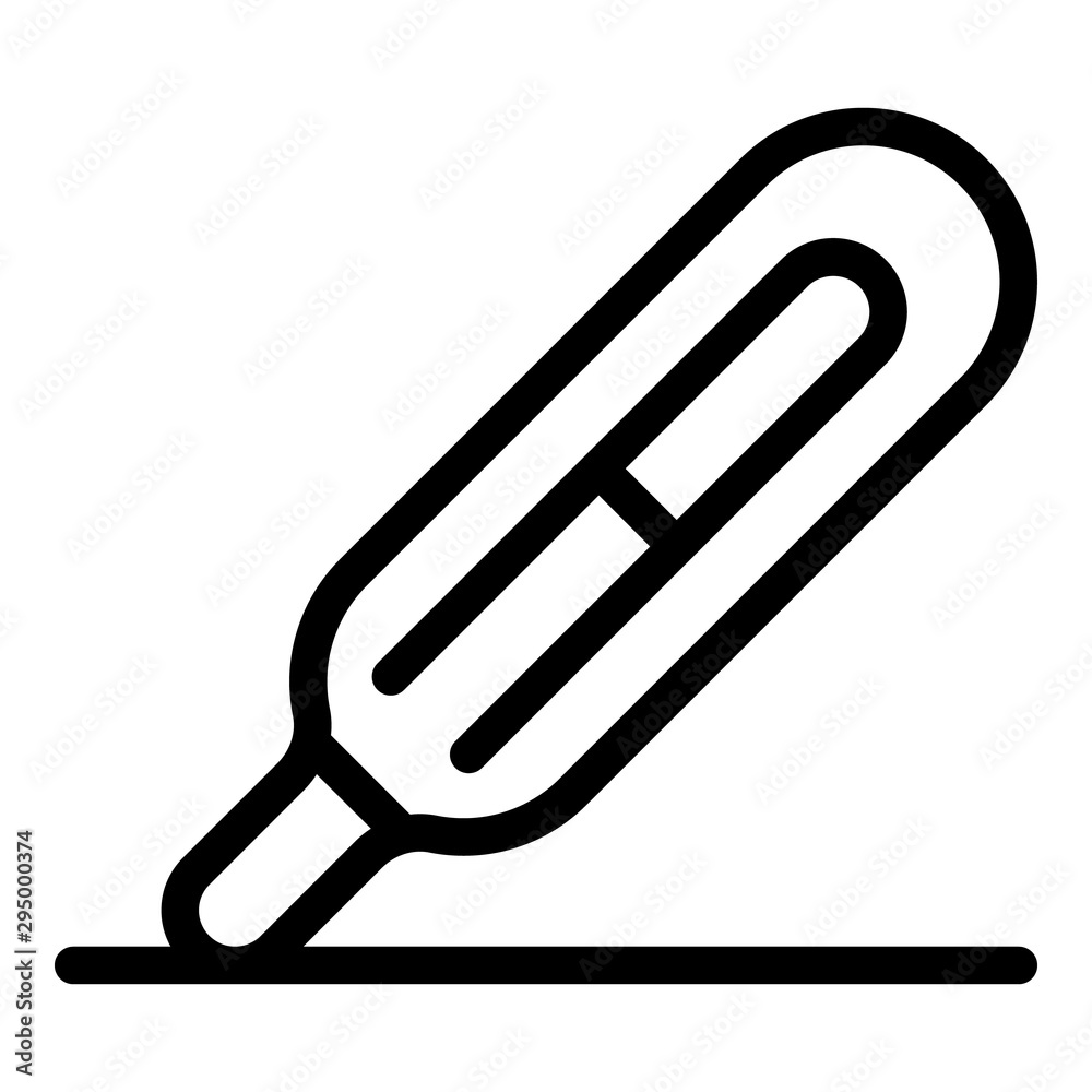 Medical thermometer icon. Outline medical thermometer vector icon for web design isolated on white background Medical thermometer icon. Outline medical thermometer vector icon for web design isolated on white background