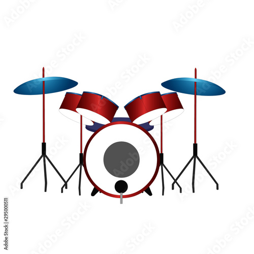 Set of Drums - Cartoon Vector Image