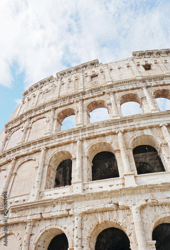 Roman Colosseum popular tourist destination in the Rome city in Italy