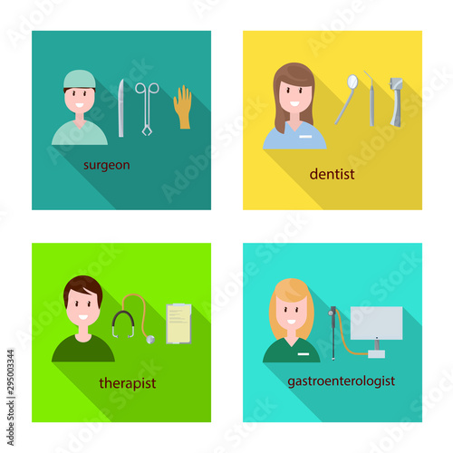 Vector design of hospital and healthcare symbol. Collection of hospital and clinic stock vector illustration.