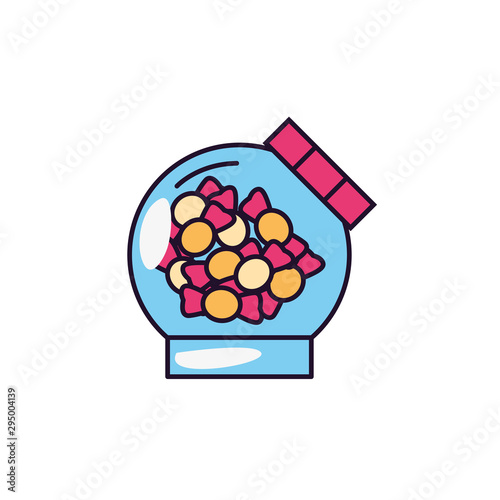 glass jar sweet and candies icon line fill