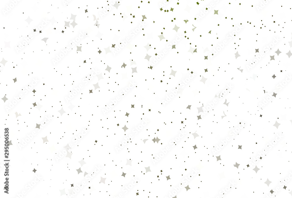 Light Green, Yellow vector background with small and big stars.