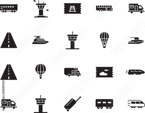 holiday vector icon set such as: bus, wheel, side, template, voyage, case, set, bag, baggage, coach, tickets, airline, delivery, summer, suitcase, access, luggage, coupon, stop, school, map