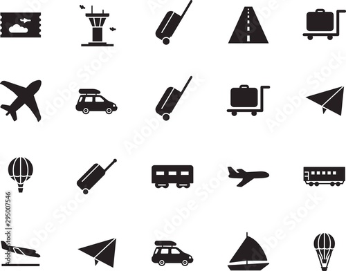 holiday vector icon set such as: path, abstract, icons, ship, arrive, terminal, grey, tower, industry, aeroplane, map, sailboat, regatta, boat, ocean, tickets, wave, wind, departure, arrival, highway