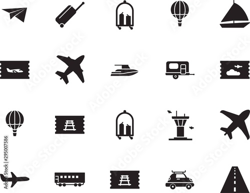 holiday vector icon set such as: industry, box, nautical, controller, automobile, rail, art, station, circle, avenue, van, mobile, express, passenger, trailer, rv, architecture, path, navigation