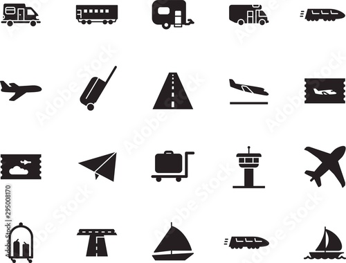 holiday vector icon set such as: building, art, icons, mail, bag, landing, start, track, wheel, steel, toy, action, carriage, controller, origami, mobile, arrival, case, lifestyle, set, voyage