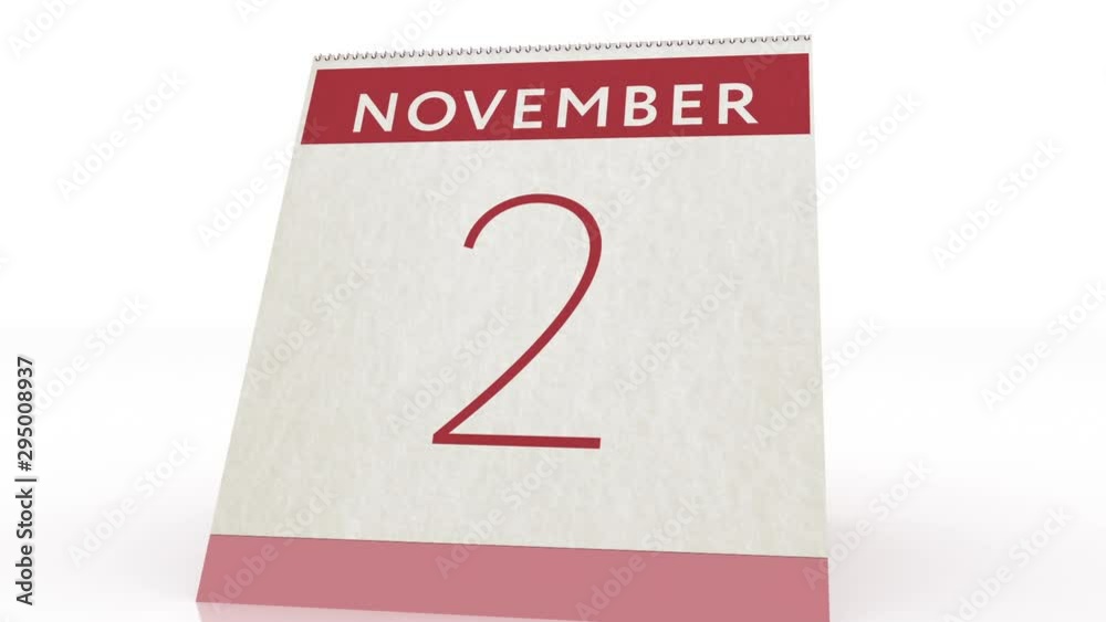 November 2 date. calendar change to November 2 animation November 2 date. calendar change to November 2 animation