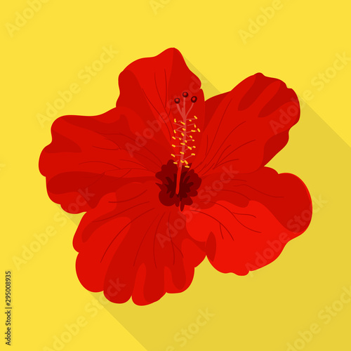 Vector illustration of hibiscus and rose sign. Graphic of hibiscus and flower vector icon for stock.