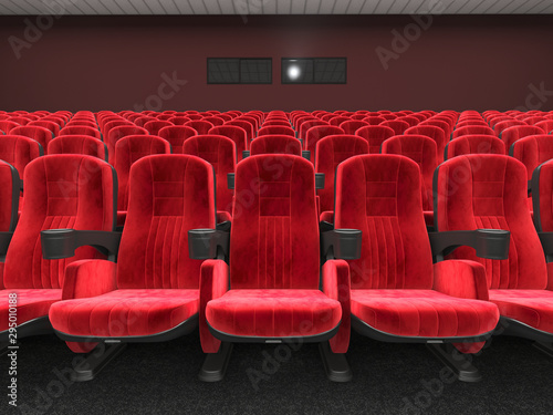 3D rendering modern cinema