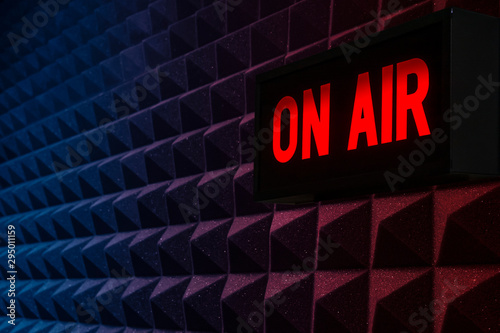 for radio stations: background with on air sign photo