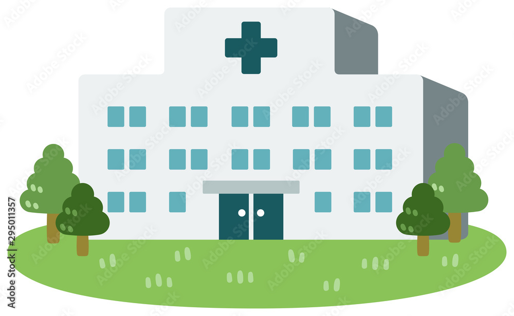 Hospital / grass and tree Hospital / grass and tree