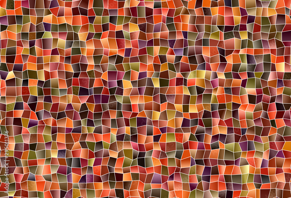 Fototapeta premium Dark Green, Red vector backdrop with rhombus.