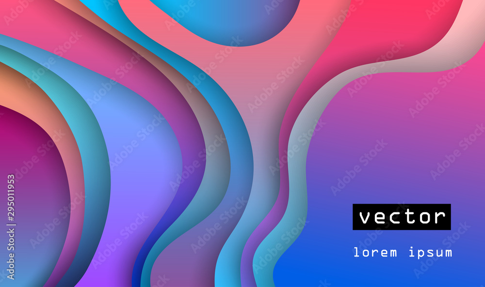 Colorful 3D abstract background with paper cut shapes Colorful 3D abstract background with paper cut shapes