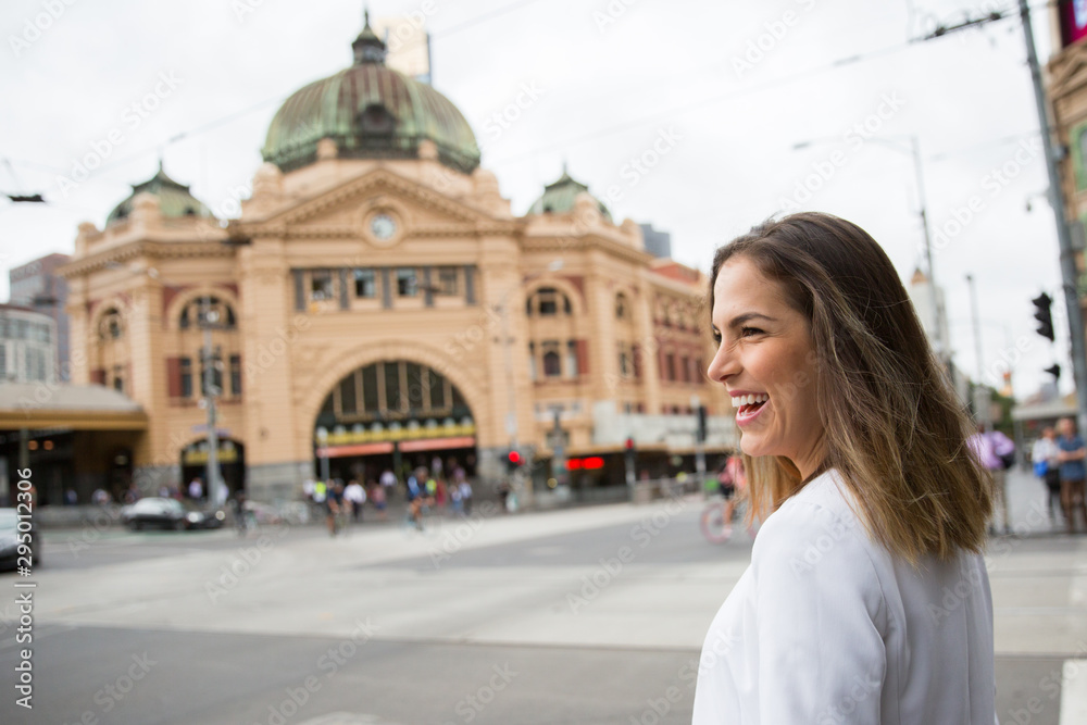 Happy Businesswoman in Melbourne