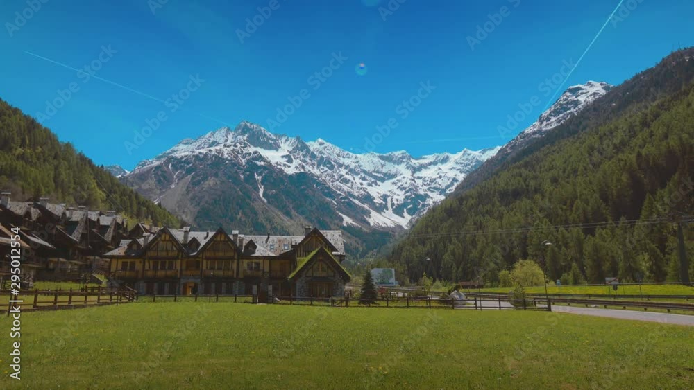 Beautiful Alpine village in Brescia, Italy. Steadicam shot Beautiful Alpine village in Brescia, Italy. Steadicam shot