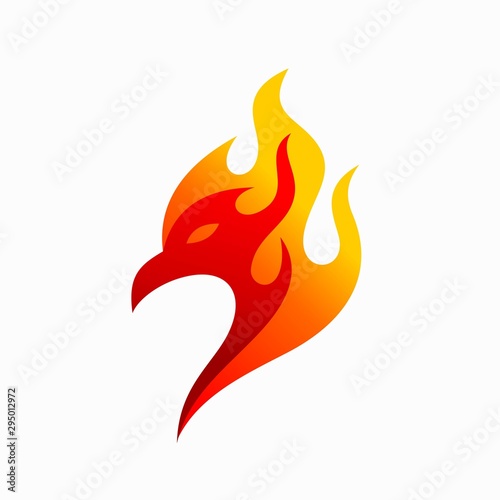 phoenix logo accompanied by flames