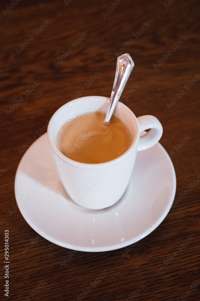 Coffee cup with spoon