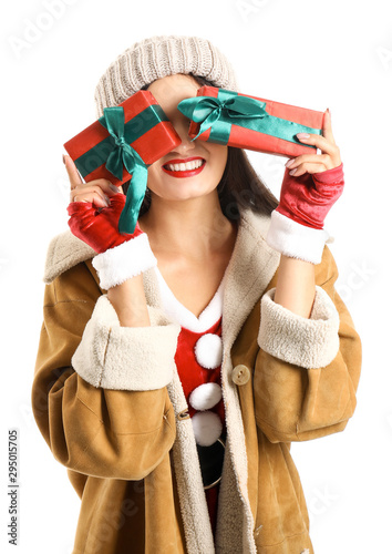 Beautiful young woman with ...