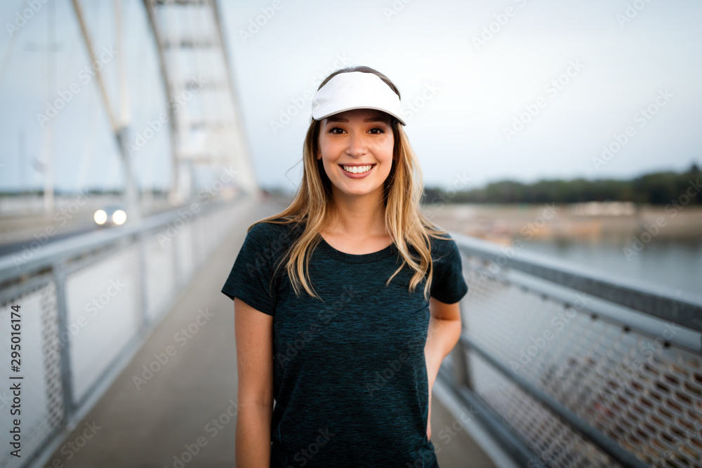 Portrait of fit and sporty young woman Portrait of fit and sporty young woman