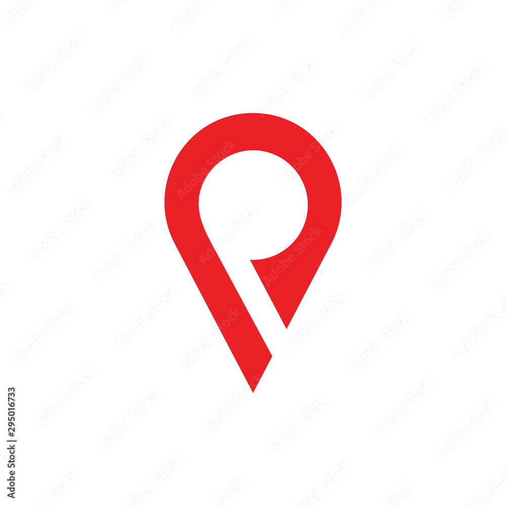 Pin map icon design template vector isolated Pin map icon design template vector isolated