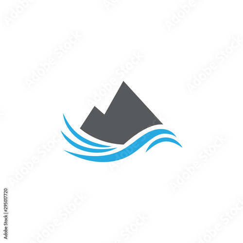 Mountain graphic design template vector isolated illustration