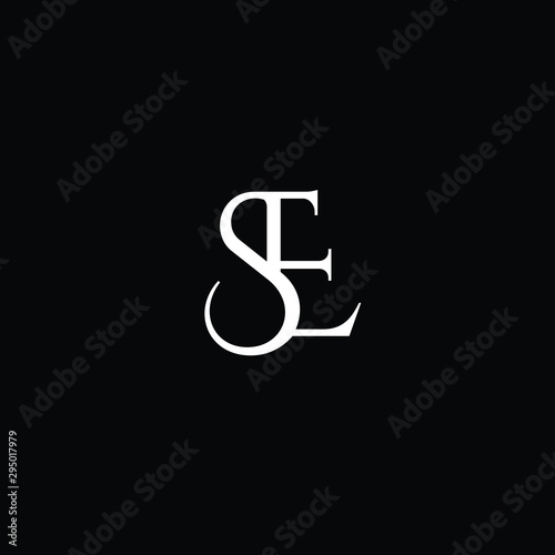 SE letter icon vector logo