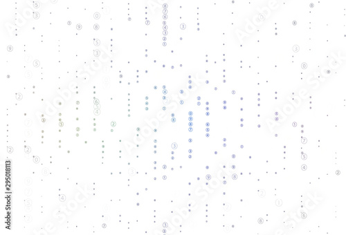 Light Multicolor vector layout with algebra elements.