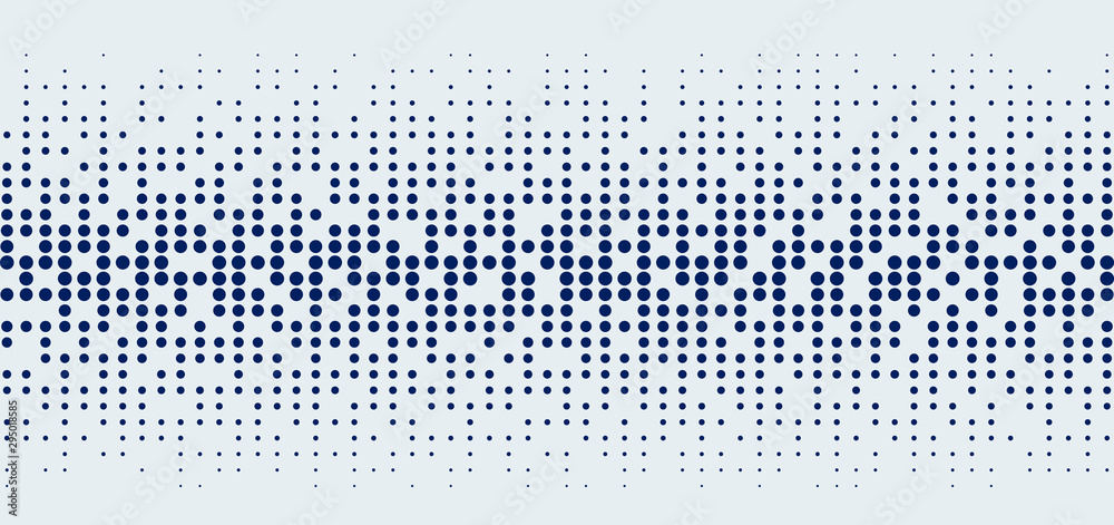 Fototapeta Abstrakcjonistycznej technologii futurystycznego stylowego dużych dane okręgu błękitny geometryczny wzór na białej teksturze i tle.