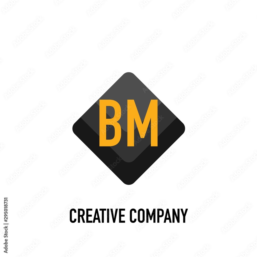 Premium Vector | Bm logo design template