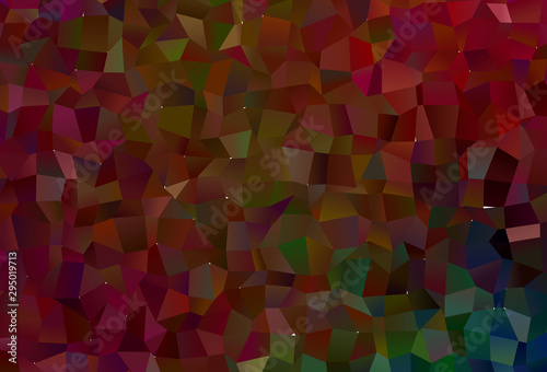 Dark Green, Red vector abstract polygonal pattern.