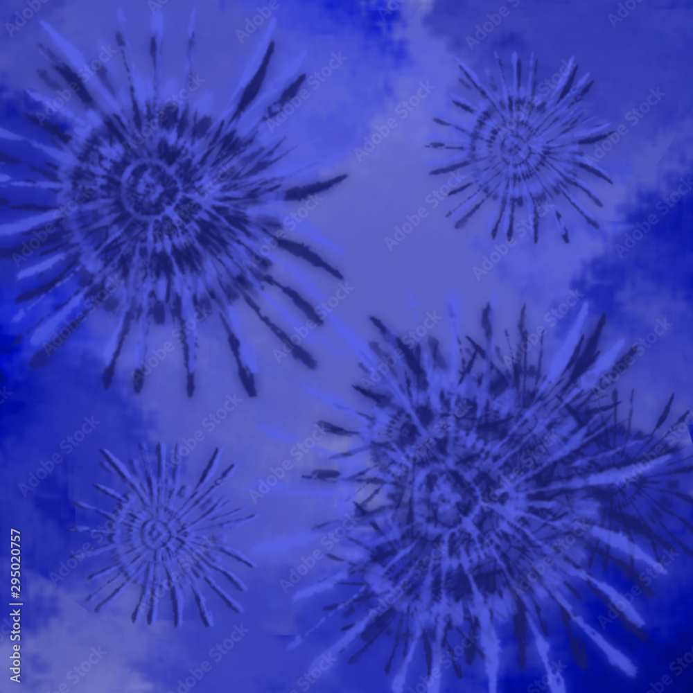 Obraz premium tie dye pattern hand dyed on cotton fabric background