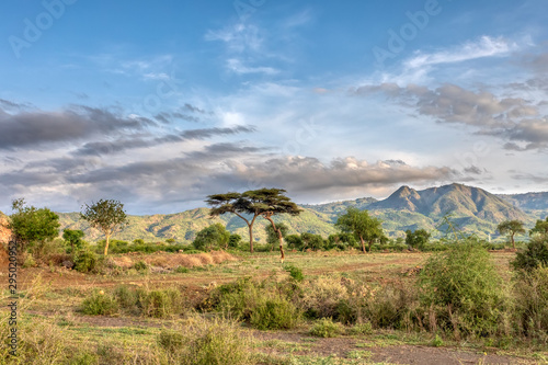 ethiopian landscape near Arba Minch. Ethiopia Southern Nations Region, Africa Omo valley wilderness