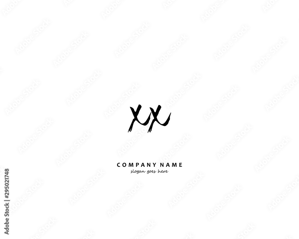  XX Initial handwriting logo vector