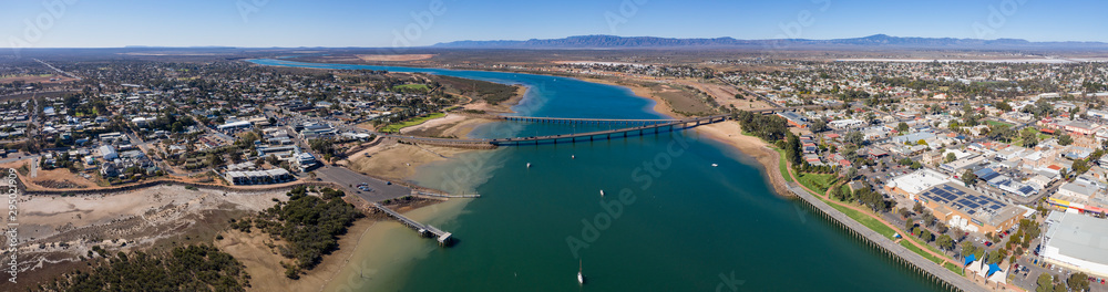 Εκτύπωση καμβά Aerial panoramic view of Port Augusta in South Australia