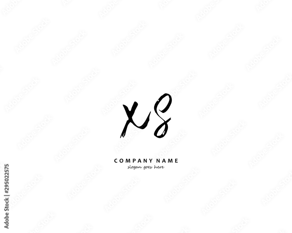 XS Initial handwriting logo vector XS Initial handwriting logo vector