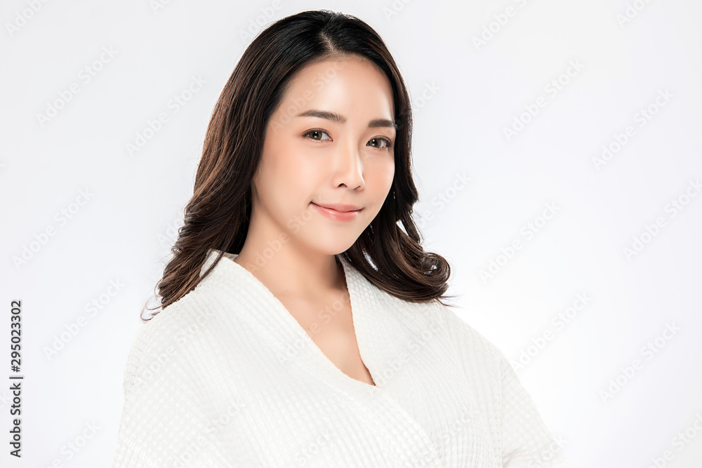 Beautiful Young Asian Woman with Clean Fresh Skin, Beautiful Young Asian Woman with Clean Fresh Skin,