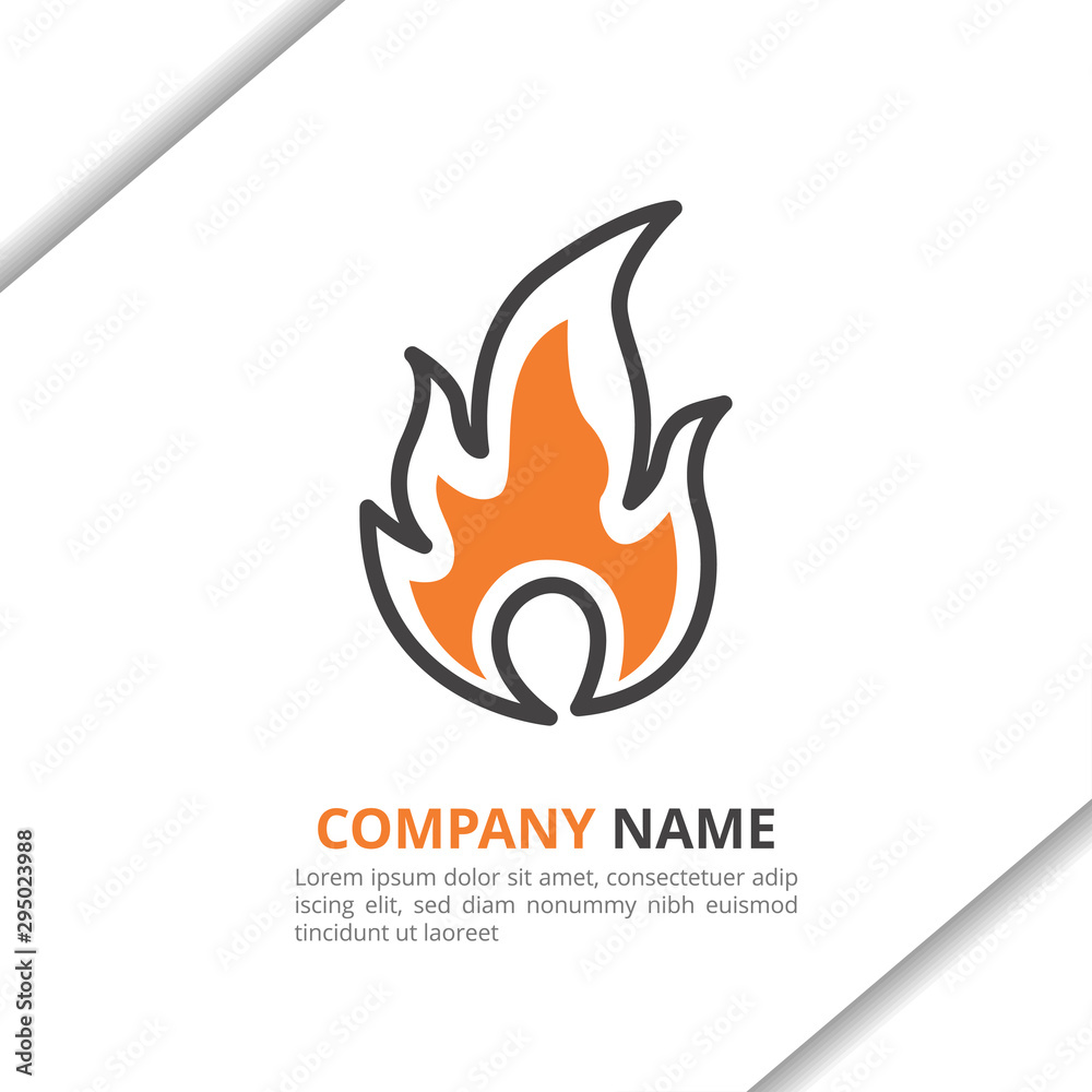 Modern fire flame logo icon design concept, for your company, corporate Modern fire flame logo icon design concept, for your company, corporate