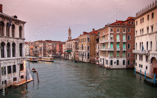 Amazing beautiful sunset on the Grand Canal in Venice © vadiml