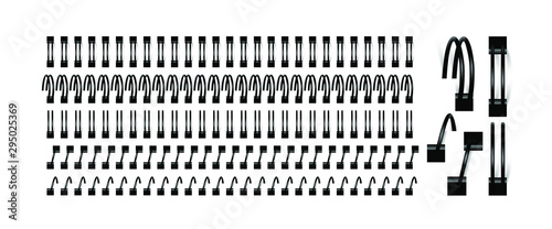 Spirals for binding notebook sheets