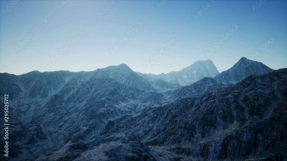 8K Aerial Mountain Landscape in High Altitude