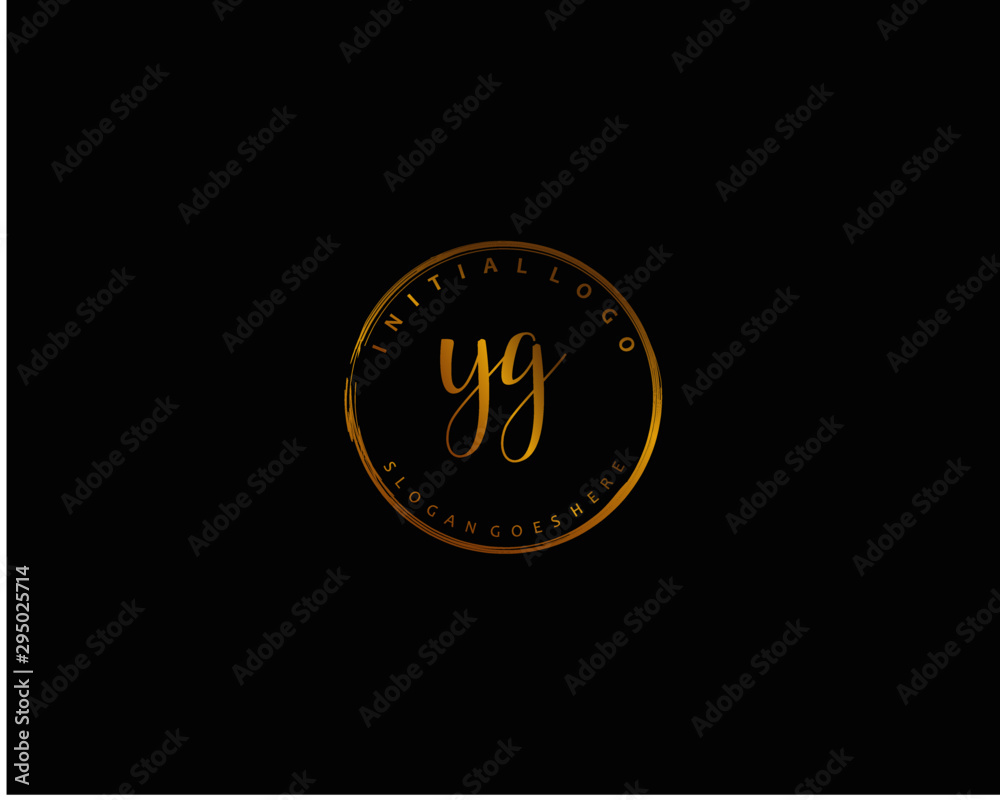 YG Initial handwriting logo vector YG Initial handwriting logo vector