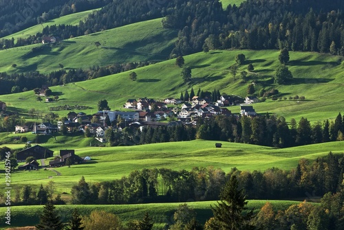 Mountain village of Alosen in Swiss Alps