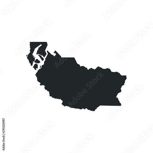 Pierce County Logo. Map Symbol. Landscape Icon. Vector Illustration.