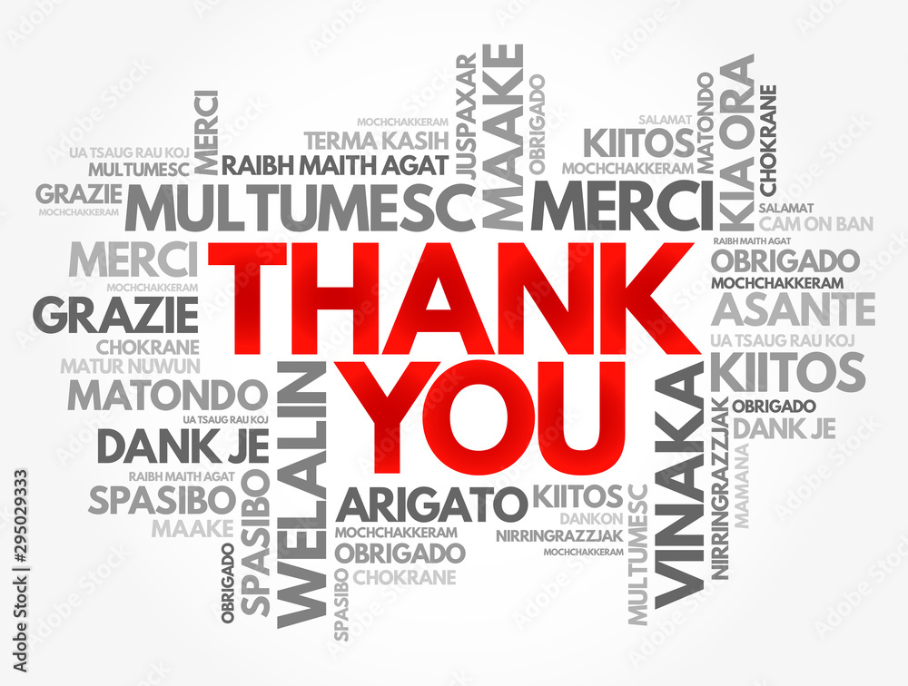 Thank You word cloud in different languages, concept background Thank You word cloud in different languages, concept background