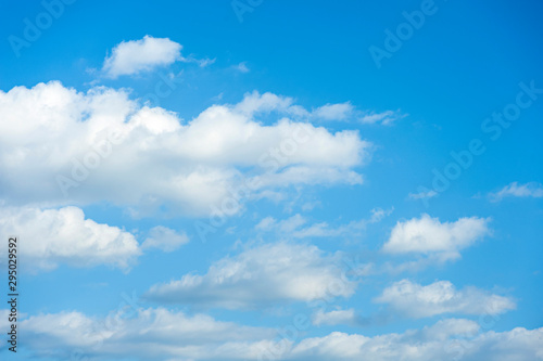 Beautiful sky, cloudscape of with clouds on blue sky.