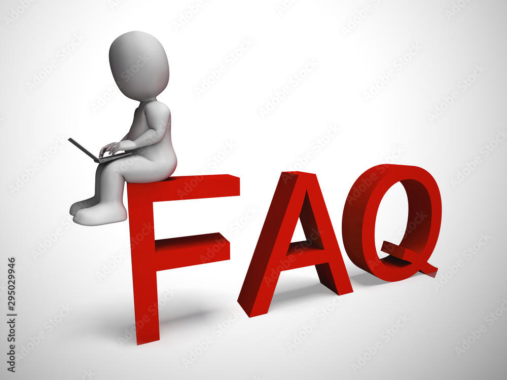 Faq symbol icon means answering questions to help support users or staff - 3d illustration Faq symbol icon means answering questions to help support users or staff - 3d illustration