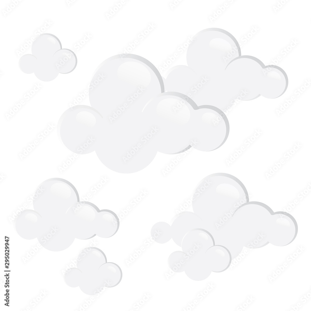 Cloud vector. Cloud on white background.
