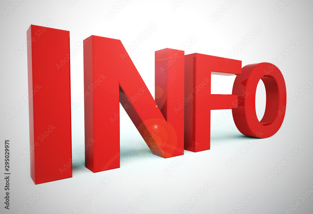 Info concept icon means information or data and Intelligence - 3d illustration Info concept icon means information or data and Intelligence - 3d illustration