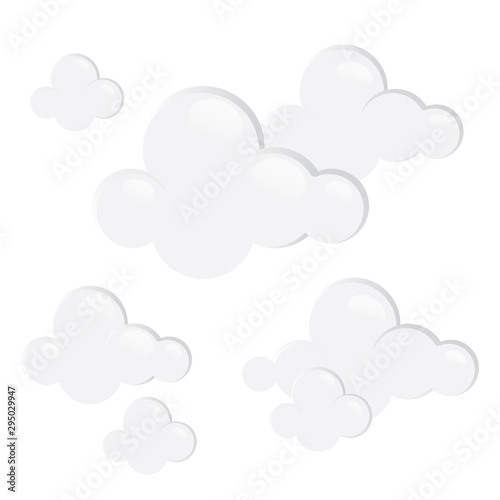 Cloud vector. Cloud on white background.