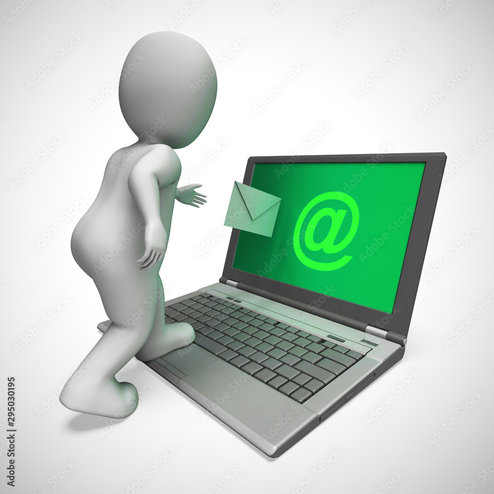 Email concept icons means electronic mail correspondence using internet - 3d illustration